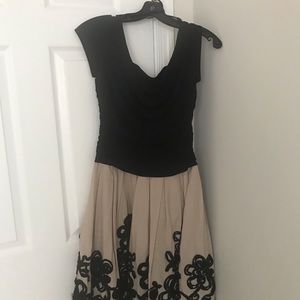 Black & tan dress
